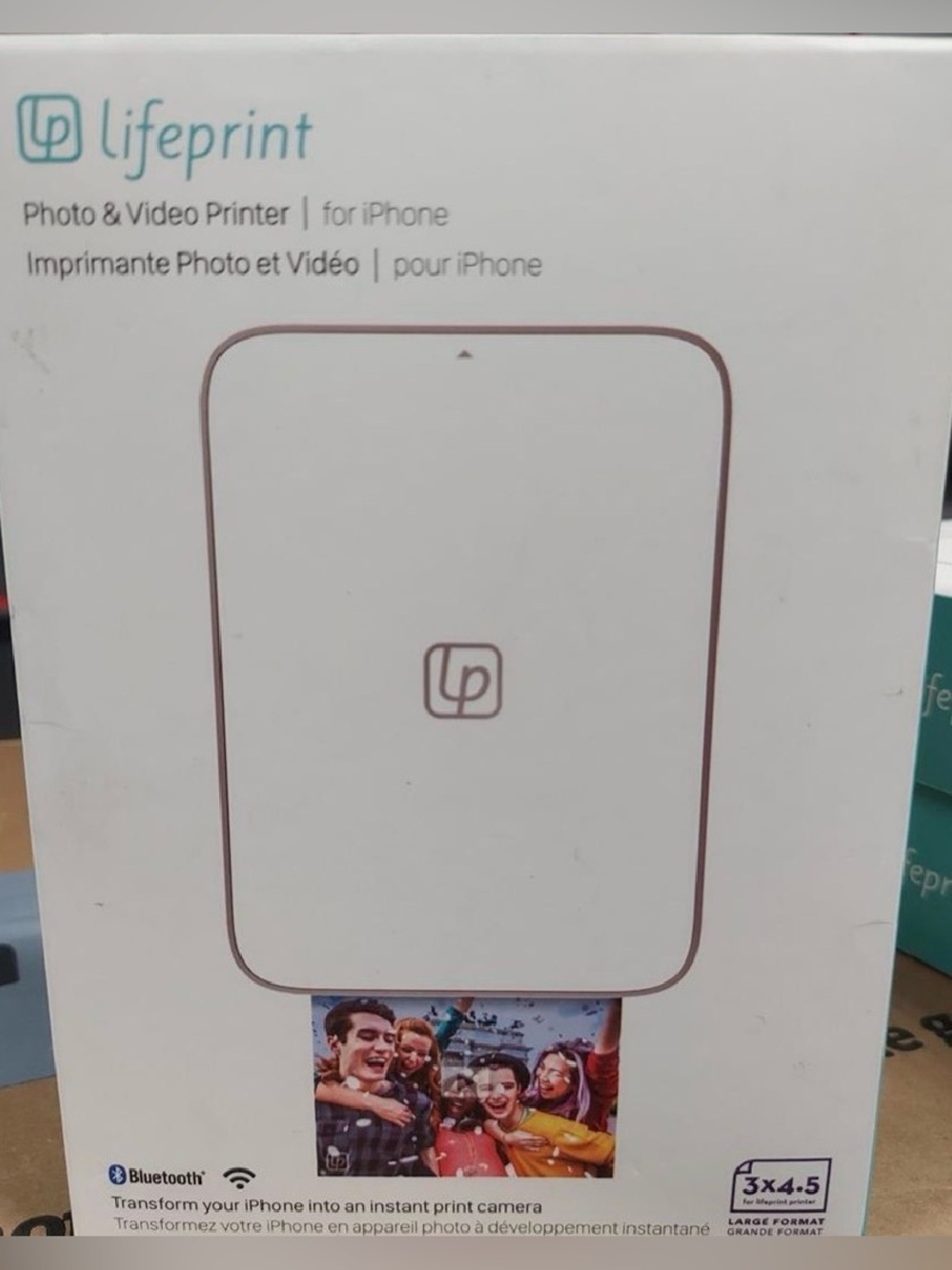 White Portable Photo & Video Printer for iPhone - Bluetooth Instant Prints